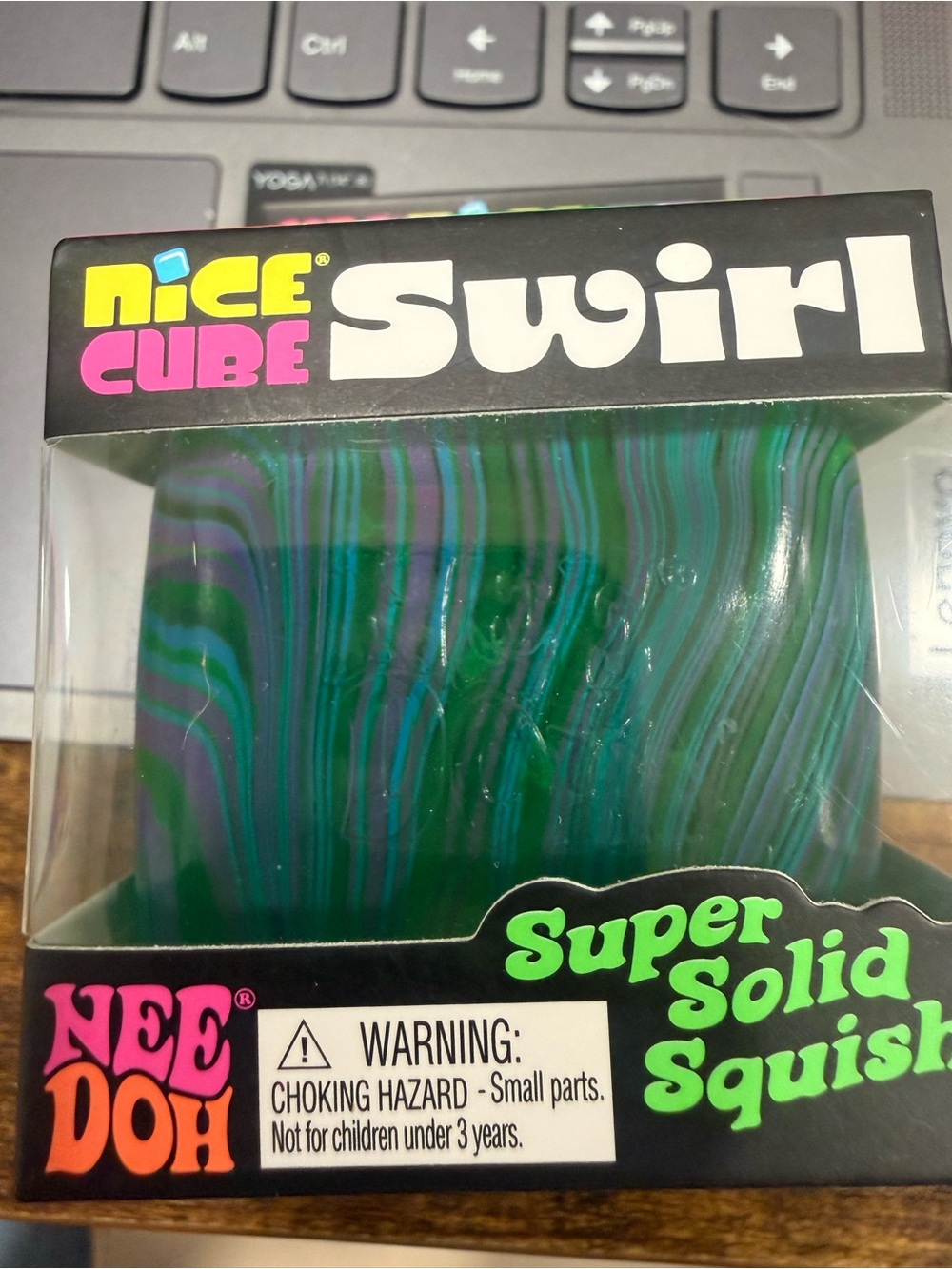 NWT NeeDoh Nice Cube Swirl -Green